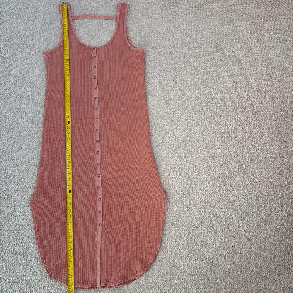 Daily Practice by Anthropologie Rose Waffle Knit Button Front Midi Dress Small - Picture 11 of 16